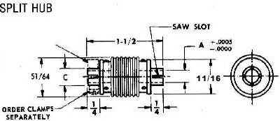 Split Hub Bellows Coupling